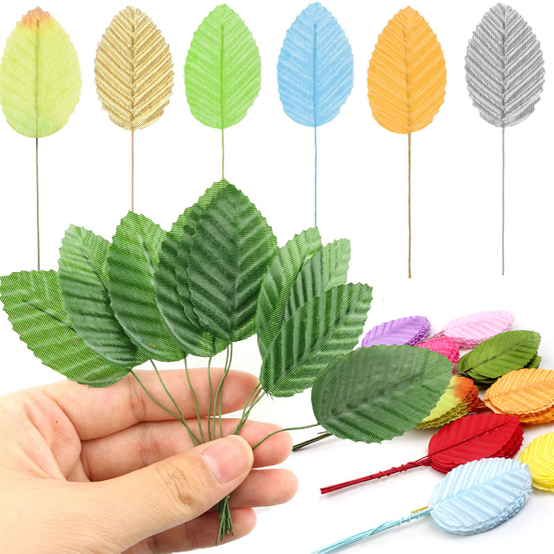 Florist Supply Bulk - 50/100/200 Stuks Kunstzijde Rozenblaadjes Faux Wired